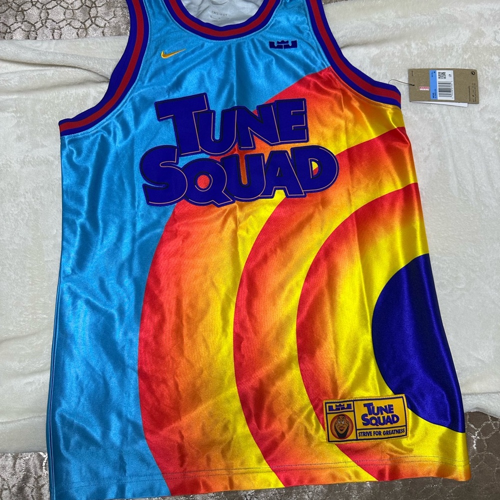Nike Tune Squad Blue and Yellow Jersey
